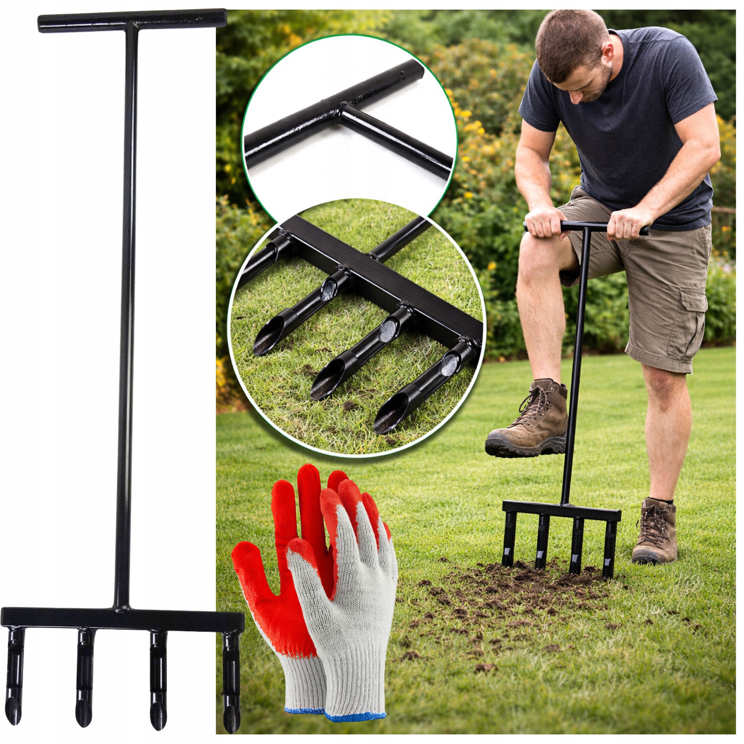 Provzdušňovač Trubkový Ruční Vidle Na Trávník Pro Provzdušňování Robustní