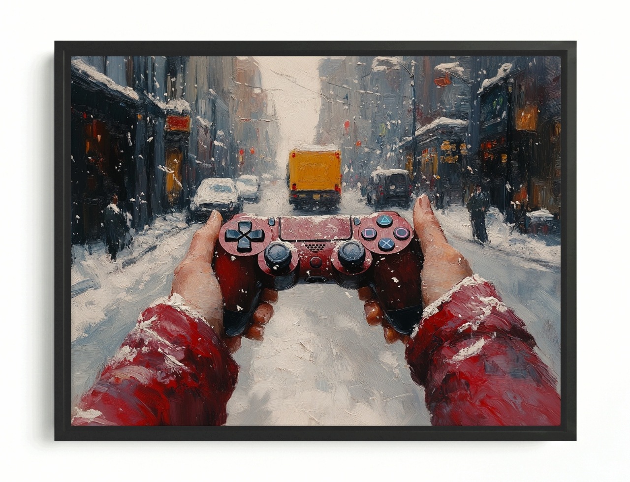 Obraz Rám American Box Gamer Gaming Pad Kontroler Ulice Auto 80x60