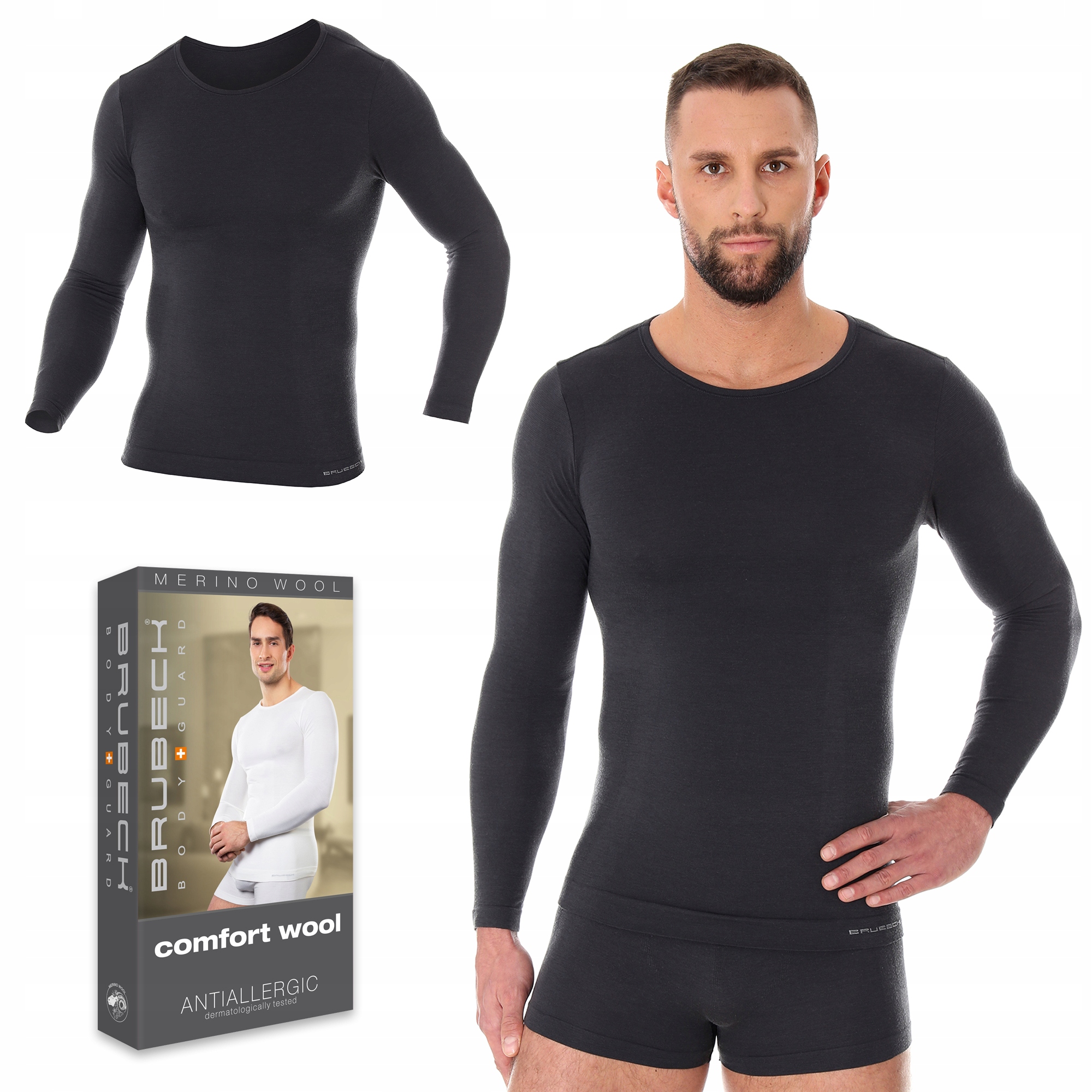 Brubeck LS11600 tričko pánské termo Vlněné L