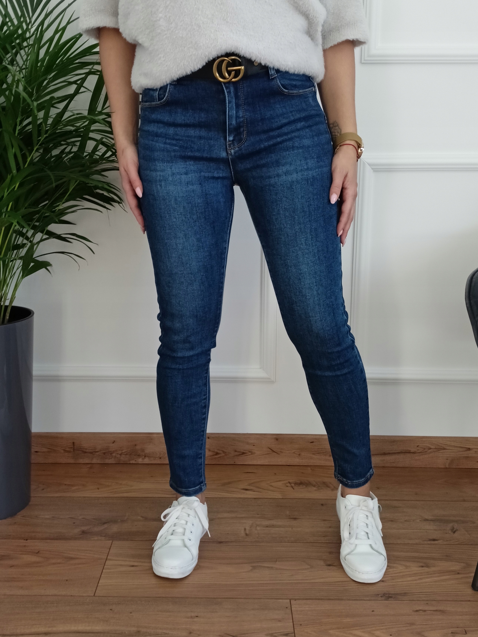 _80 Jeansy M.SARA Push Up WYSZCZUPLAJĄCE r 50 / 5XL (38, 40) Zapięcie zamek