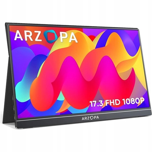 Arzopa Przenośny monitor LCD 17,3 cala 1920×1080 Fhd A1M