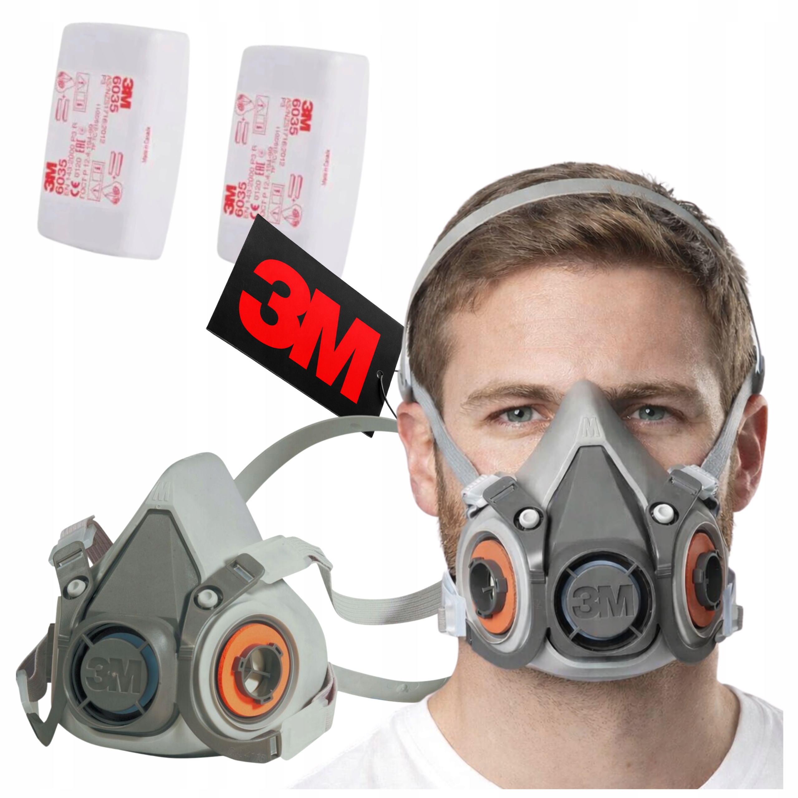 3M polomaska svařovací, vícenásobná, kompletní, s filtry 6035 6200 M