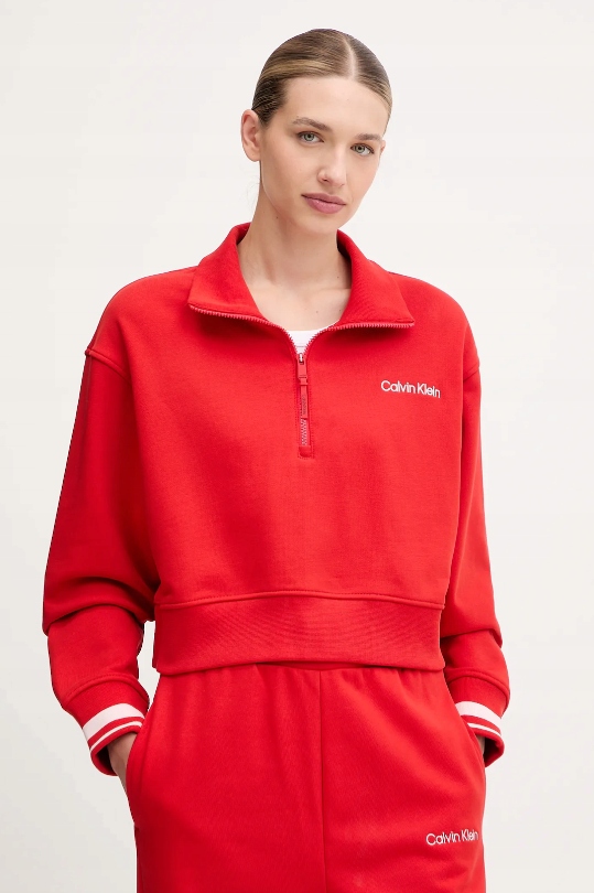 Dámská mikina Calvin Klein 1/4 Zip Sweater Graphic