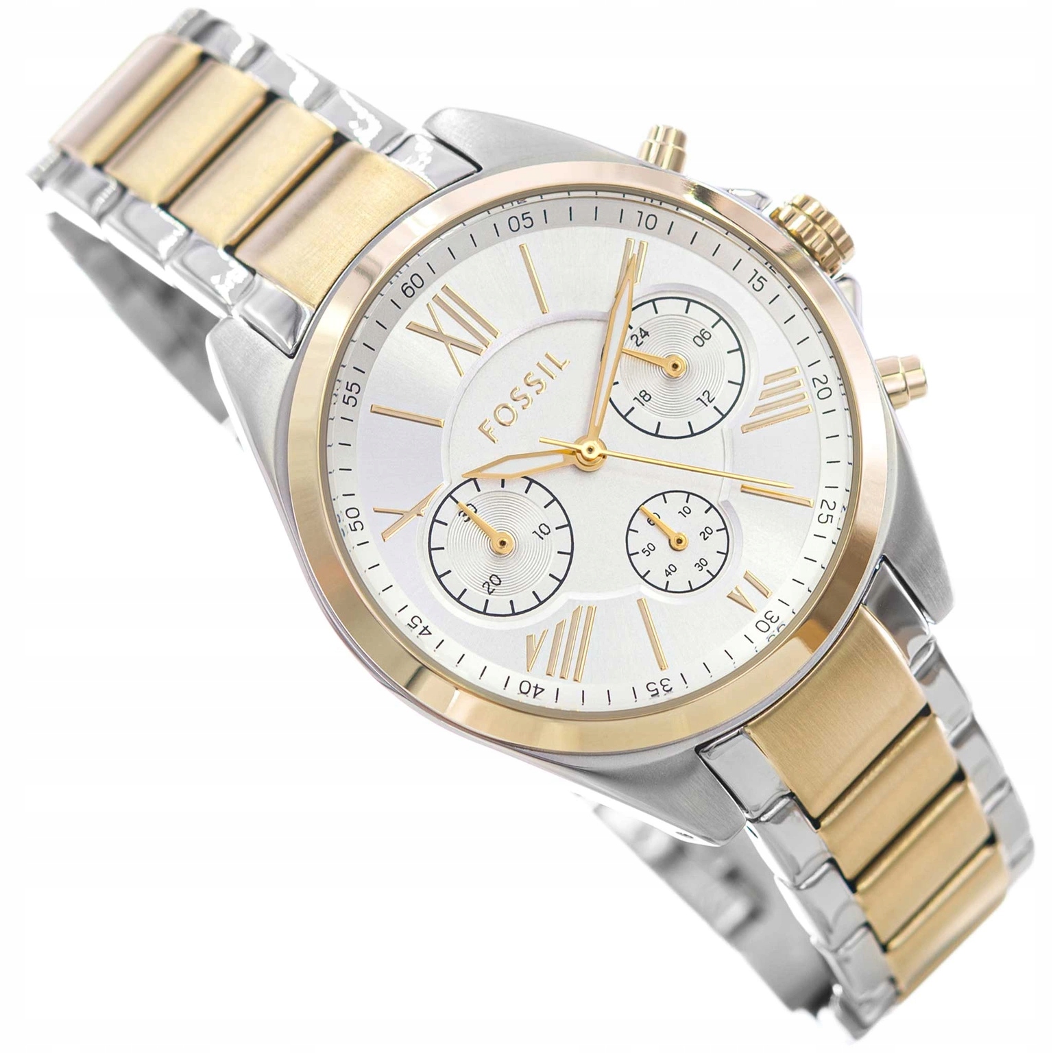 Dámské Hodinky Fossil BQ3849 Modern Courier Stříbrno-zlaté Na Náramku