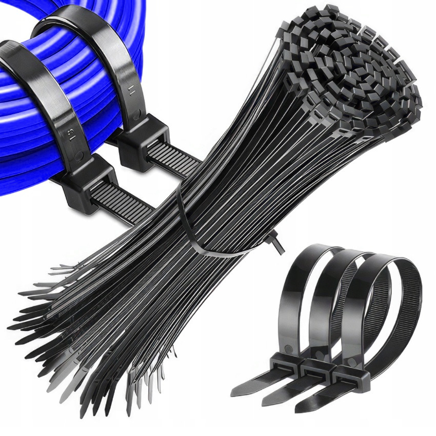 Zestaw 100x Opaski Zaciskowe Trytytki Kablowe Uniwersalne 4,8x300mm 100szt.