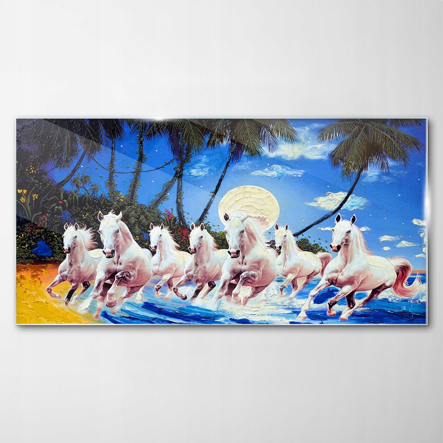 

Obraz na Szkle Dekor Zwierzę Sztuka Konie 120x60