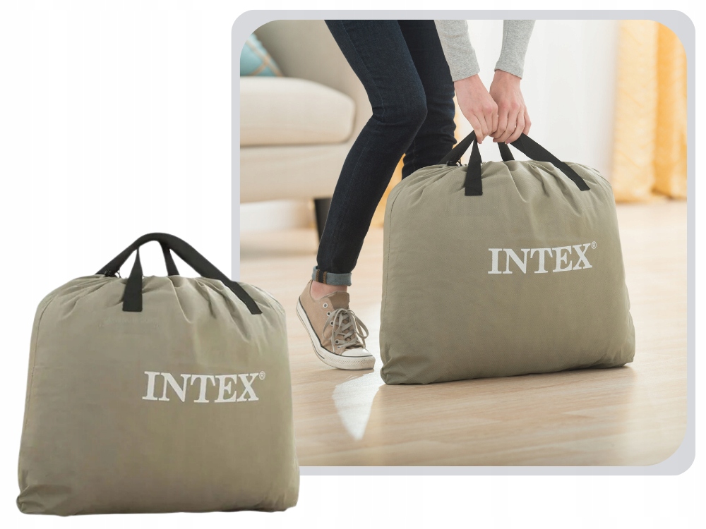 Materac Dmuchany Łóżko z Pompką 230V Intex 67770ND MODEL 2024 Długość 203 cm