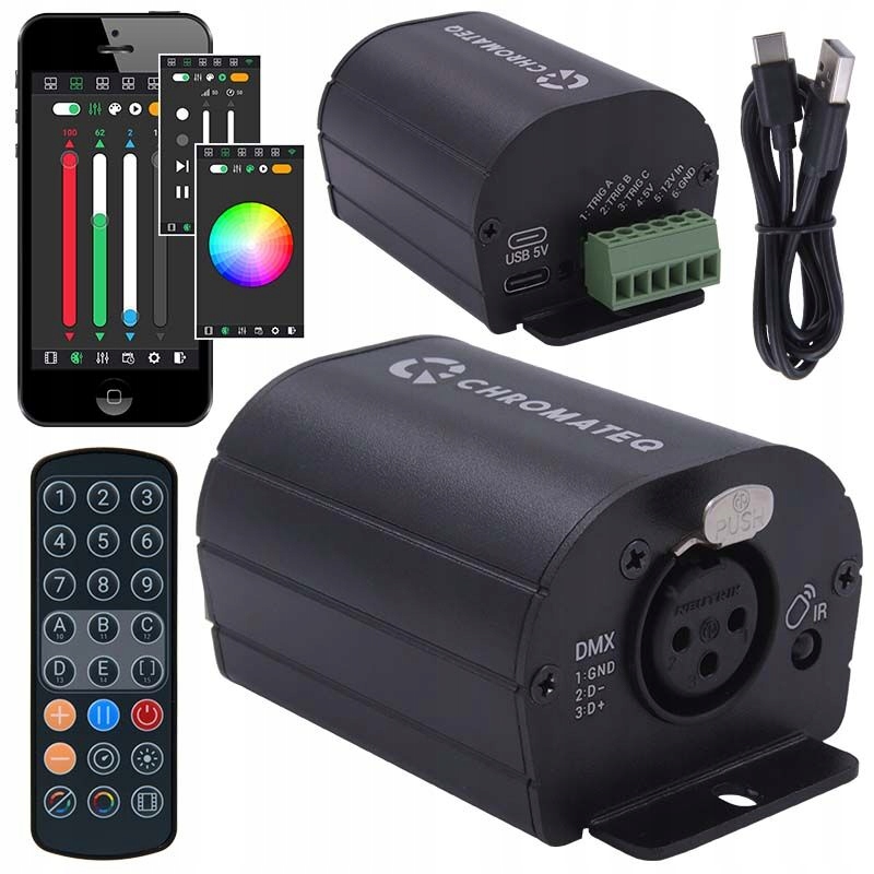 Sterownik DMX Interfejs Do Komputera Dla Dj Pilot Chromateq Club 512