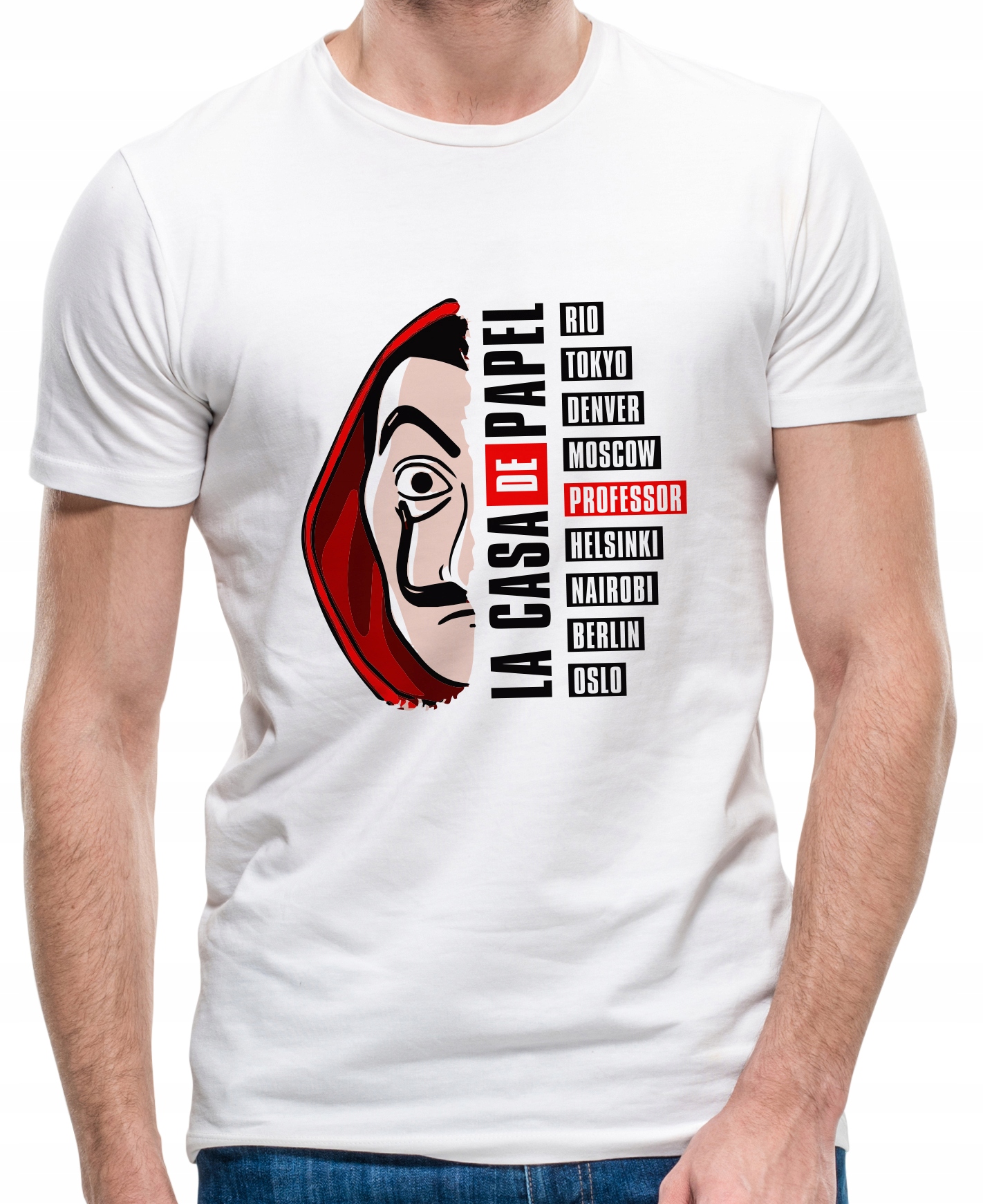 

Koszulka męska La Casa De PAPEL-1 biała r.XL