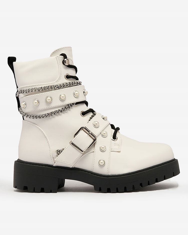 BIAŁE BOTKI DAMSKIE WORKERY GETITTY 38 Płeć kobieta