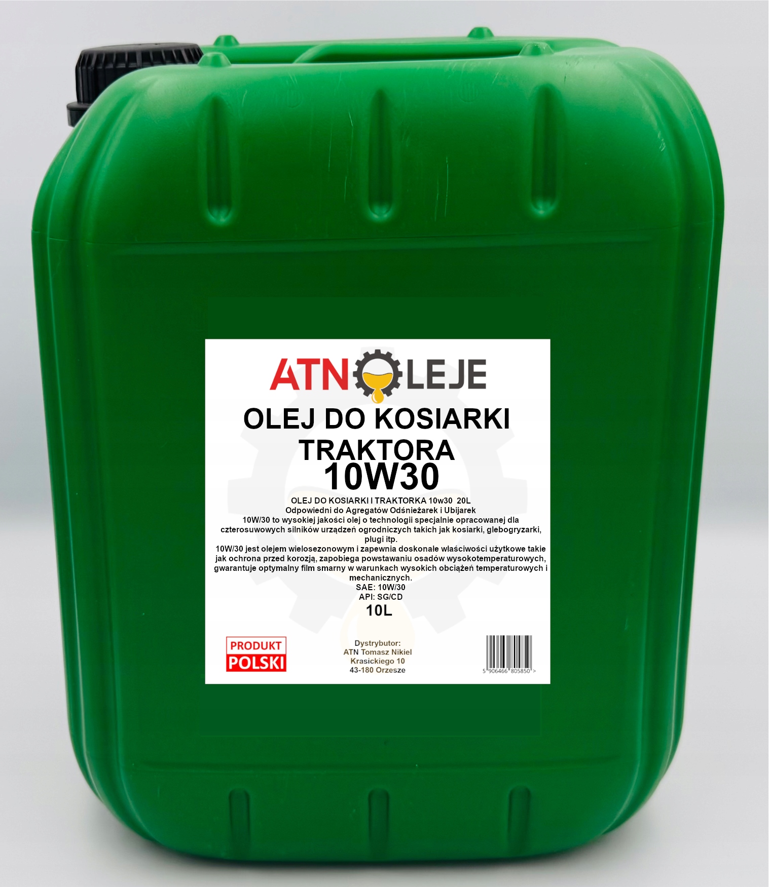 Olej Do Kosiarki Kosiarek Traktorka Sae 10W30 10L agregatu ubijarki