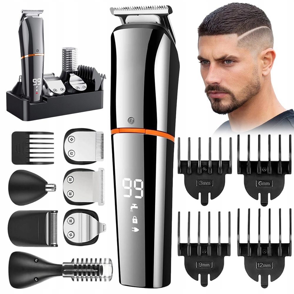 Elektrický Stříhací Strojek Na Vlasy 6v1 Bezdrátový s zastřihovačem nosu