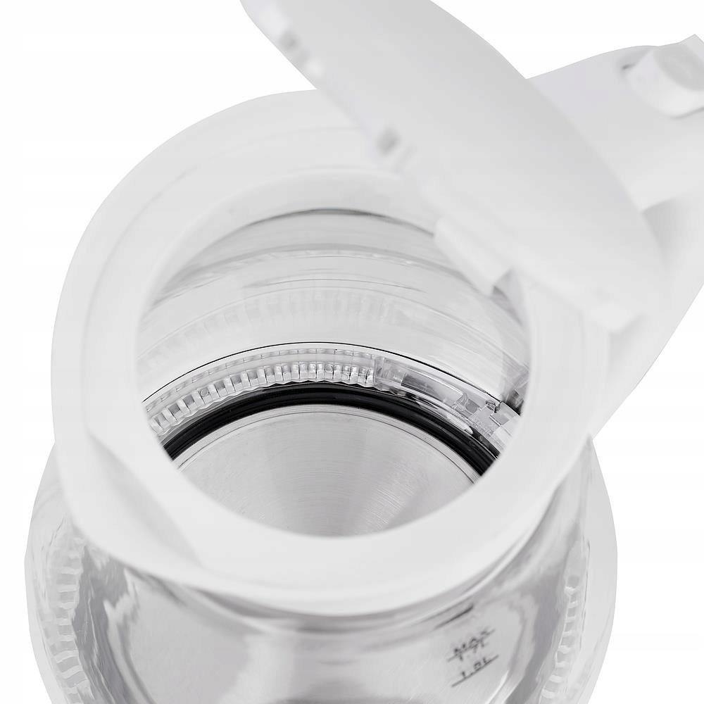 Czajnik Szklany 1,7L AD 1274 White - Szybkie Gotowanie 2200W