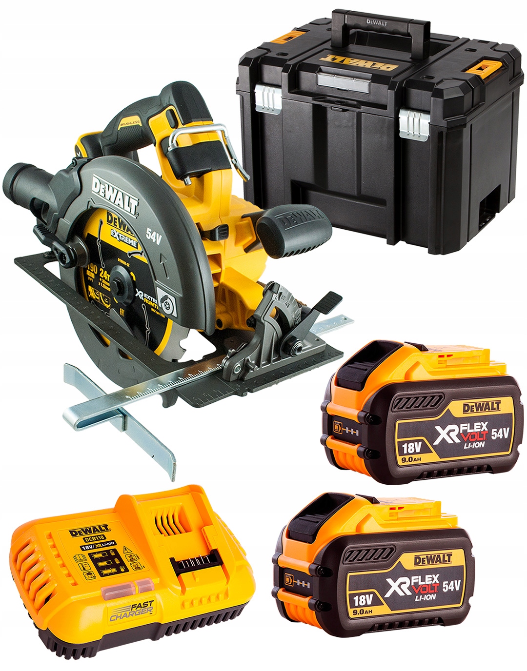 

Pilarka tarczowa 54V 190mm 2x9Ah Dewalt DCS578X2