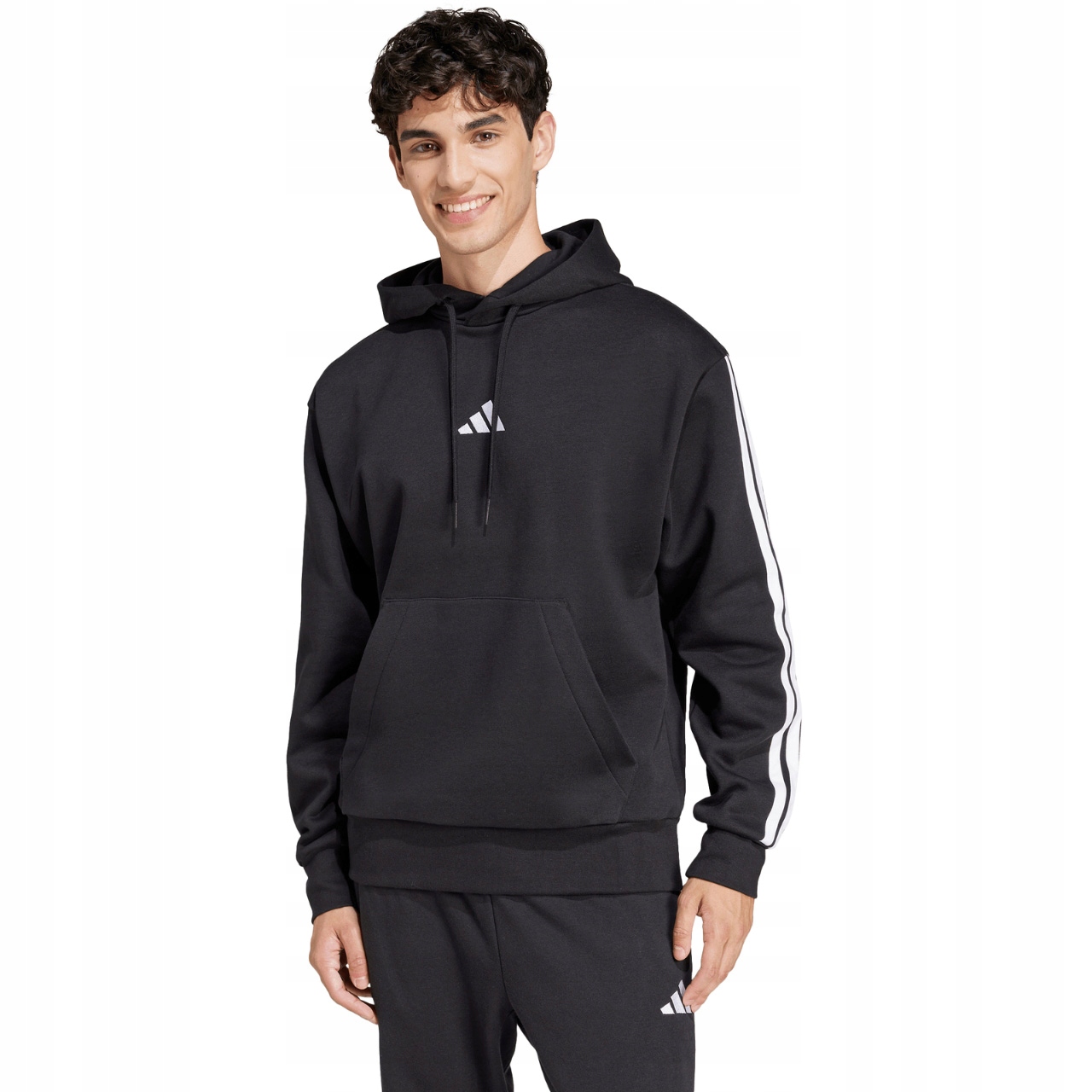Pánská mikina adidas Essentials 3-Stripes černá JE6297 Velikost M