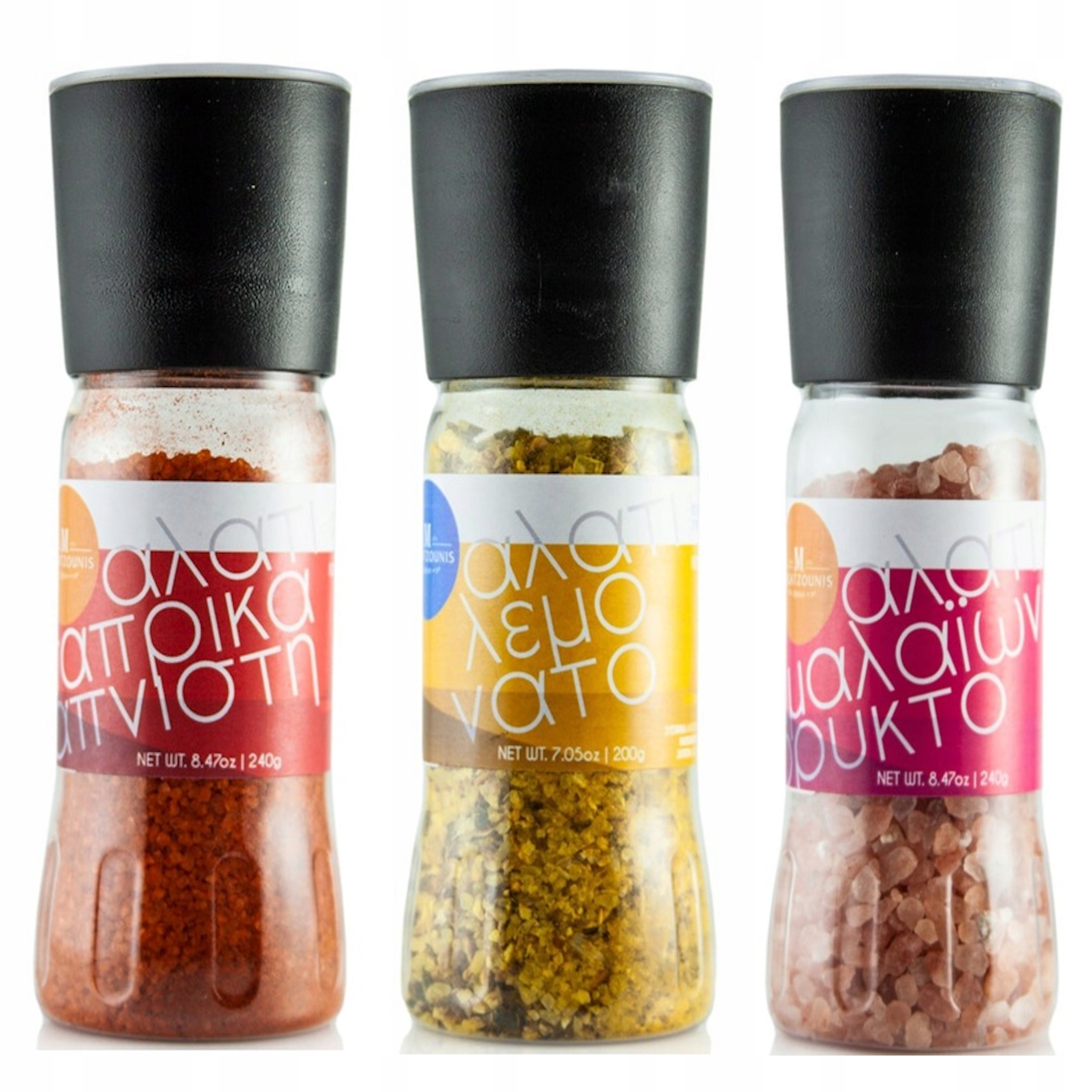 Levně Sůl s himalájským mlýnkem, uzená a s citronem Řecká Bagatzounis