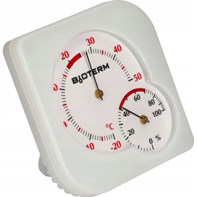 Termometr higrometr wewnętrzny biały