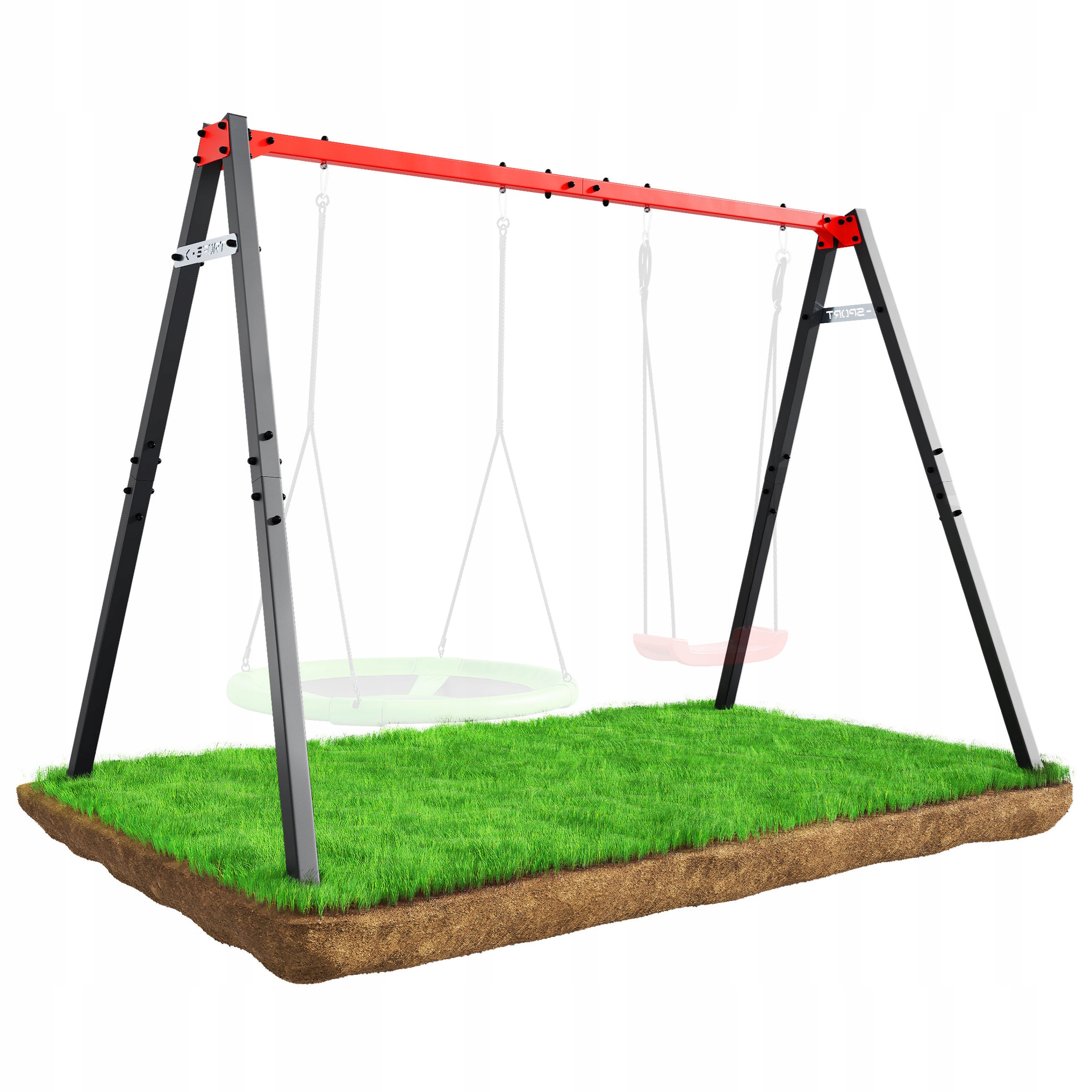 Zahradní Houpačka Pro Děti Kovová Čapí Hnízdo Dvojitá Konstrukce