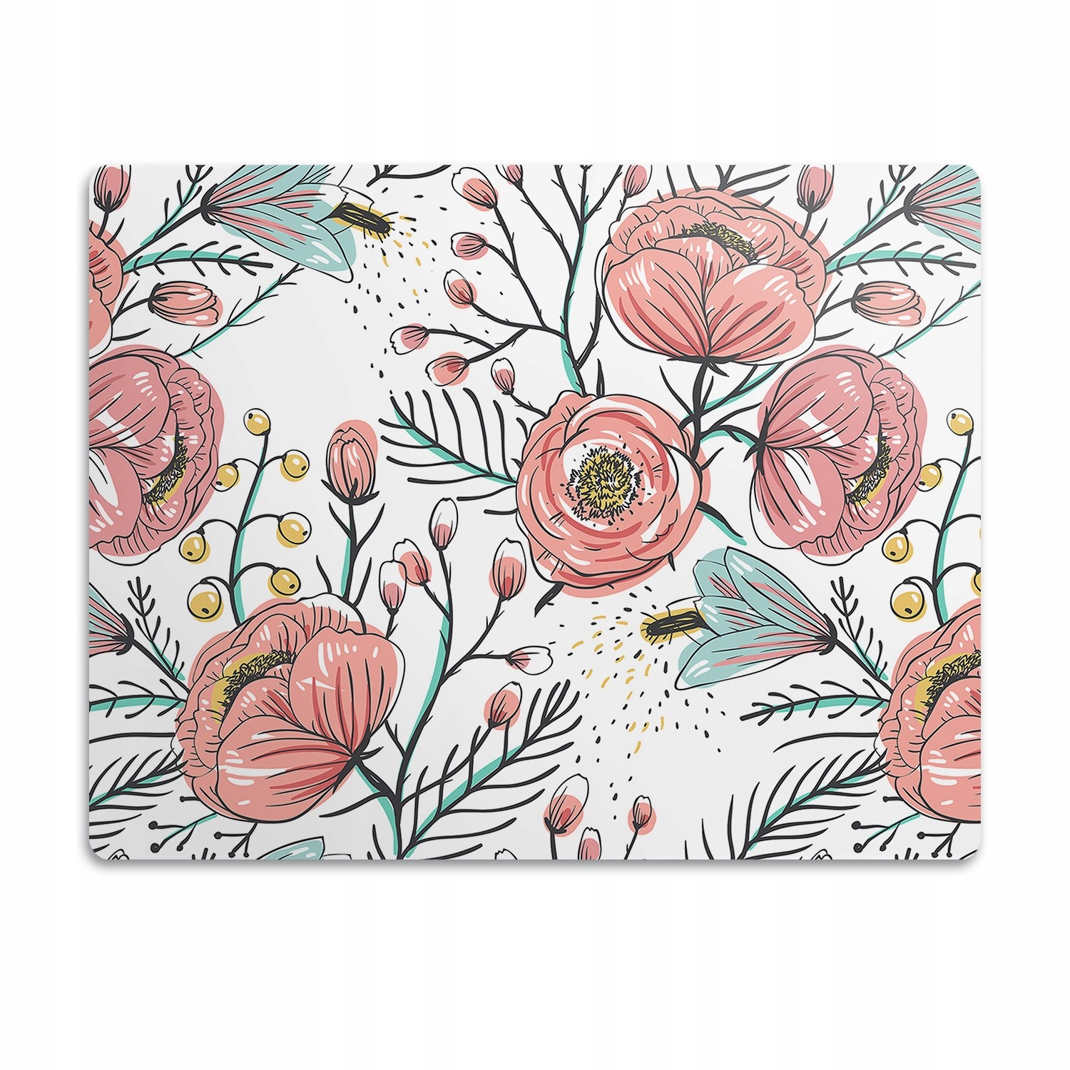 Levně Pro psa kočku podložka pod misku Květiny rozkvět 90x60