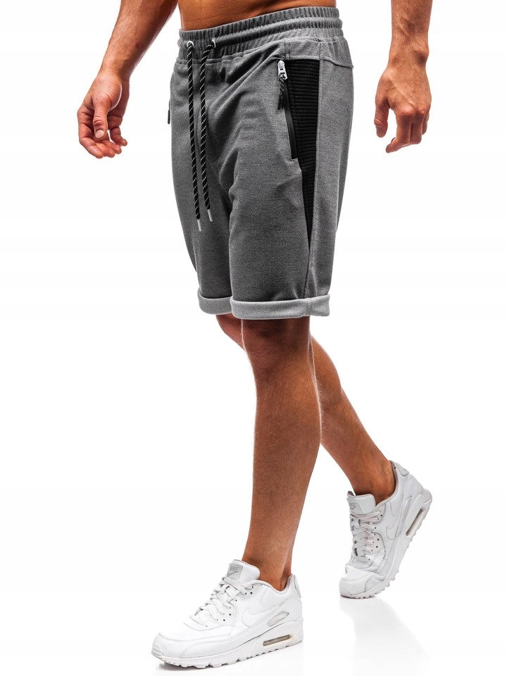 

Spodenki Dresowe Szaro-białe Q3876 DENLEY_2XL