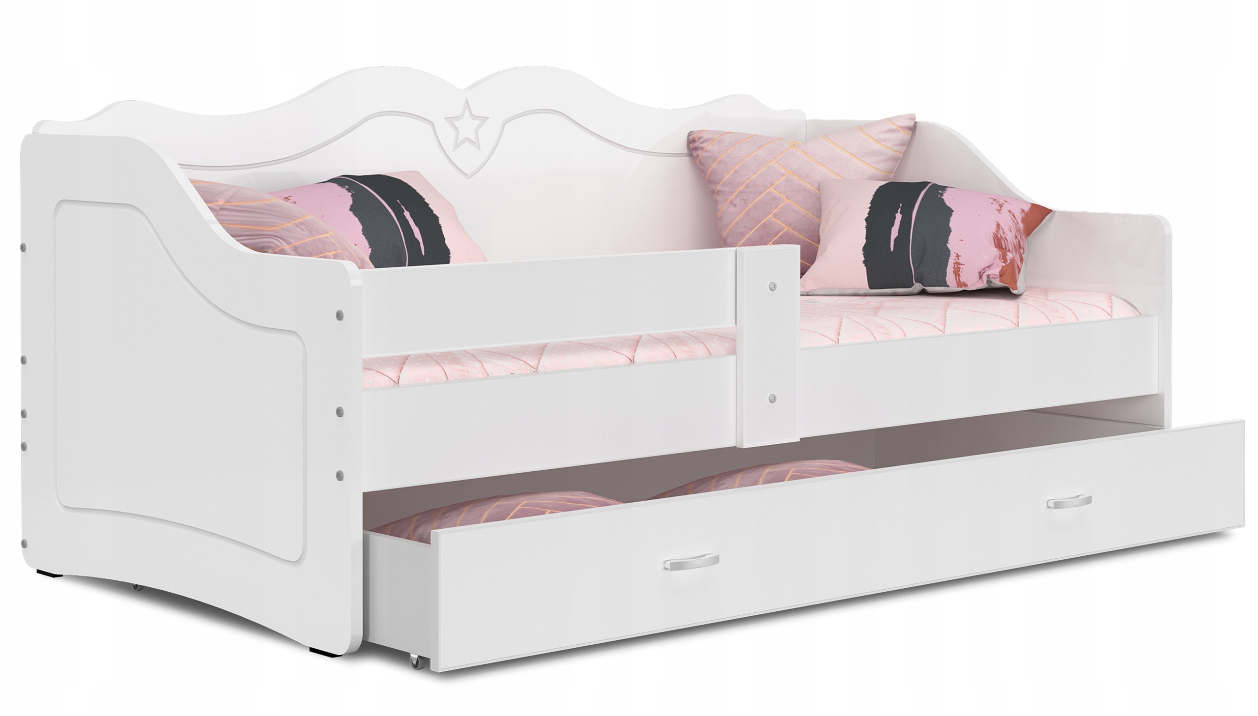 łóżko dziecięce LILI 160x80 biel + materac