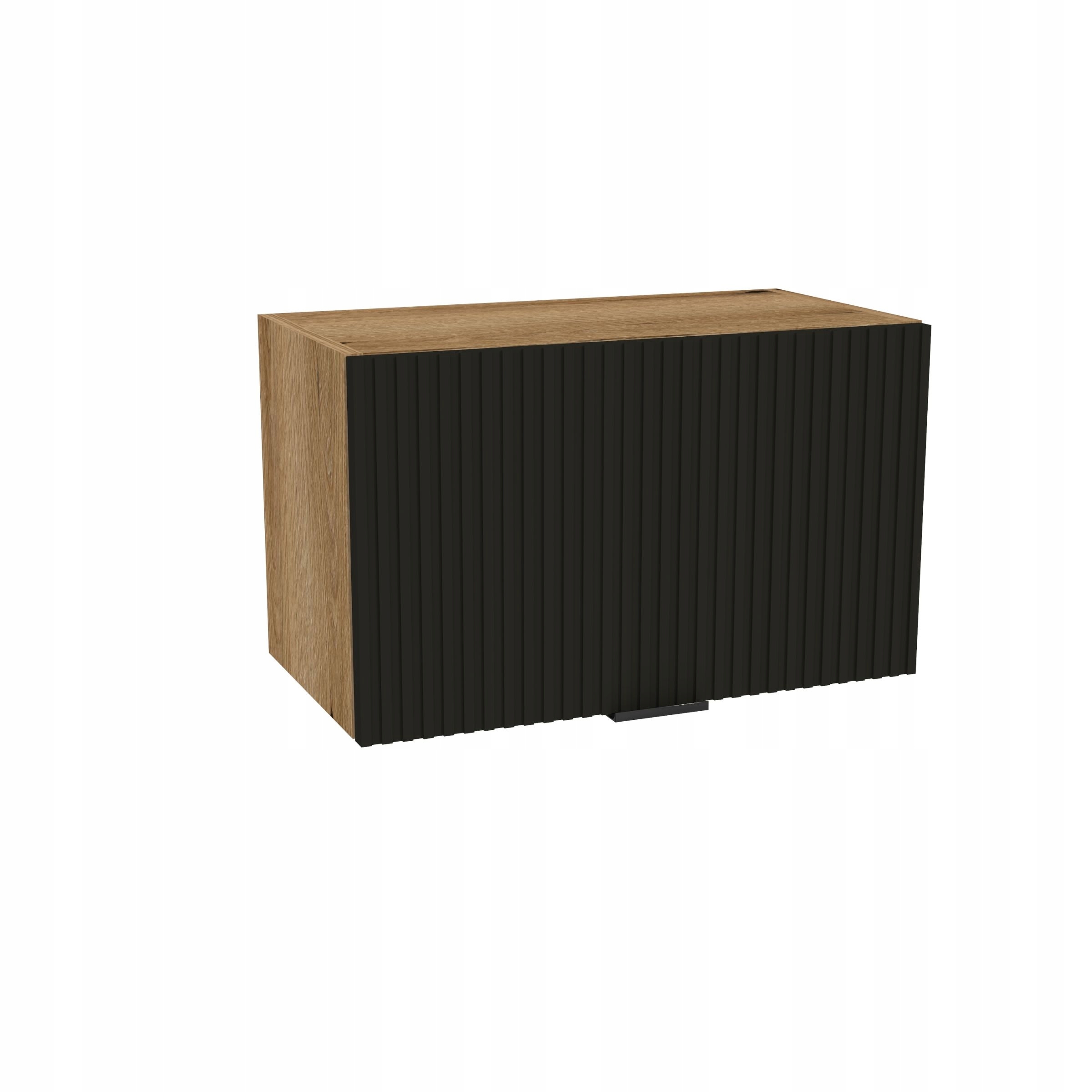 Horná kuchynská digestorová skrinka 60/36 Vigo Dub Evoke predná časť Ryfla čierna mat