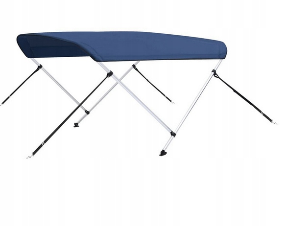 Daszek 2 Pałąki 180x150x117 pontonu łodzi niebieski Kormoran