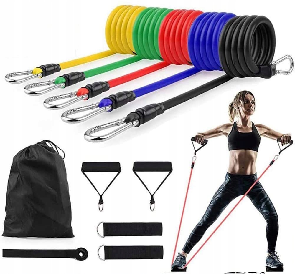 ZESTAW 5 GUM OPOROWYCH DO ĆWICZEŃ EKSPANDER Model GUMY OPOROWE ZESTAW