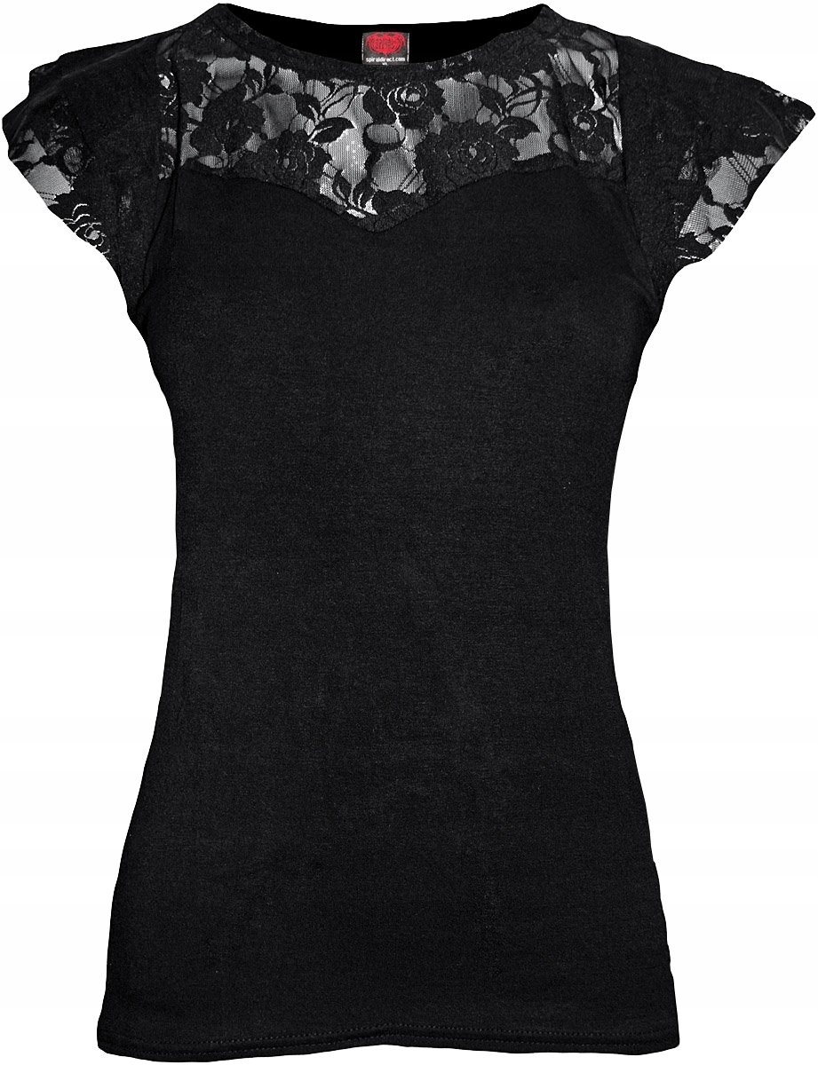 othic Elegance Lace Sleeve Top Dámský XL