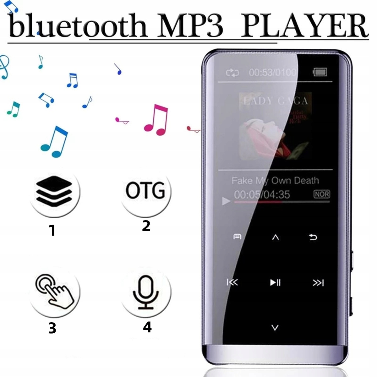 Odtwarzacz Bluetooth 1,8calowy wyświetlacz TFT MP4 Marka bez marki