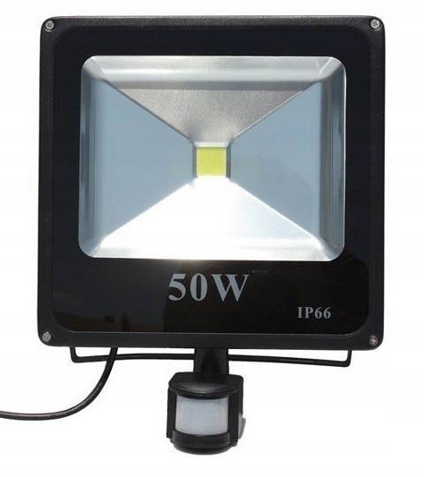 143 HALOGEN LAMPA NAŚWIETLACZ LED 50W CZUJNIK