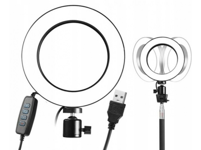 KX6824 Prstová lampa 60W Ring Led selfie má