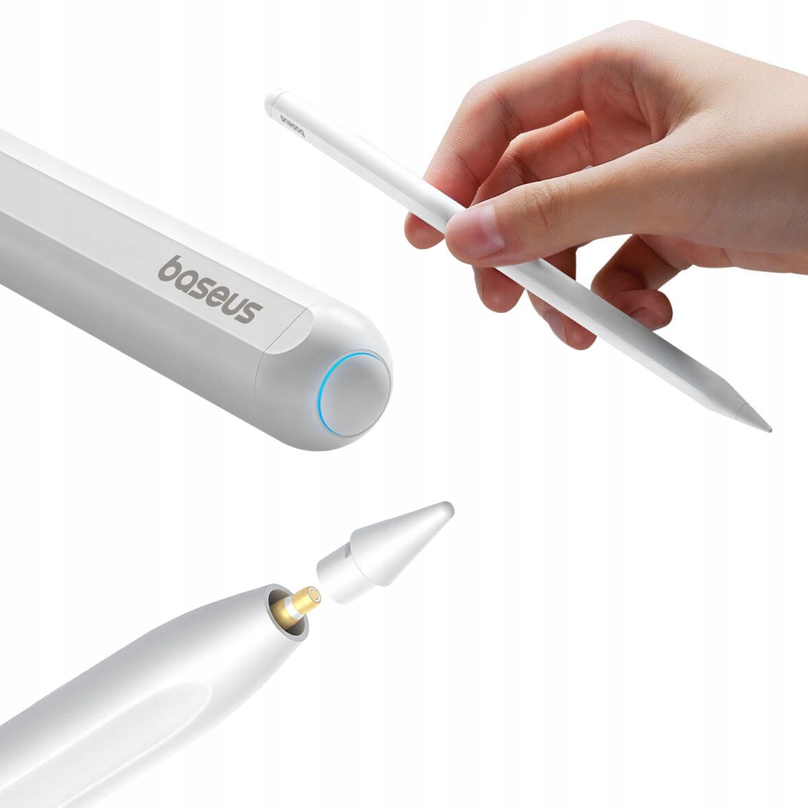 Dotykové Pero Baseus pro tablety Apple iPad 2018-2022, aktivní, s Led indikátorem