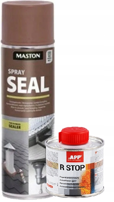 Seal uszczelniacz do dachów brązowy + r-stop na rdzę 100 ml