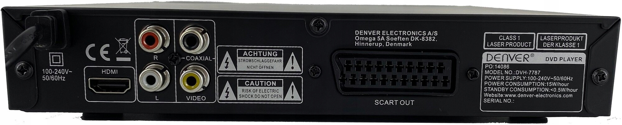 Odtwarzacz DVD DENVER DVH-7787 MK2 Marka Denver