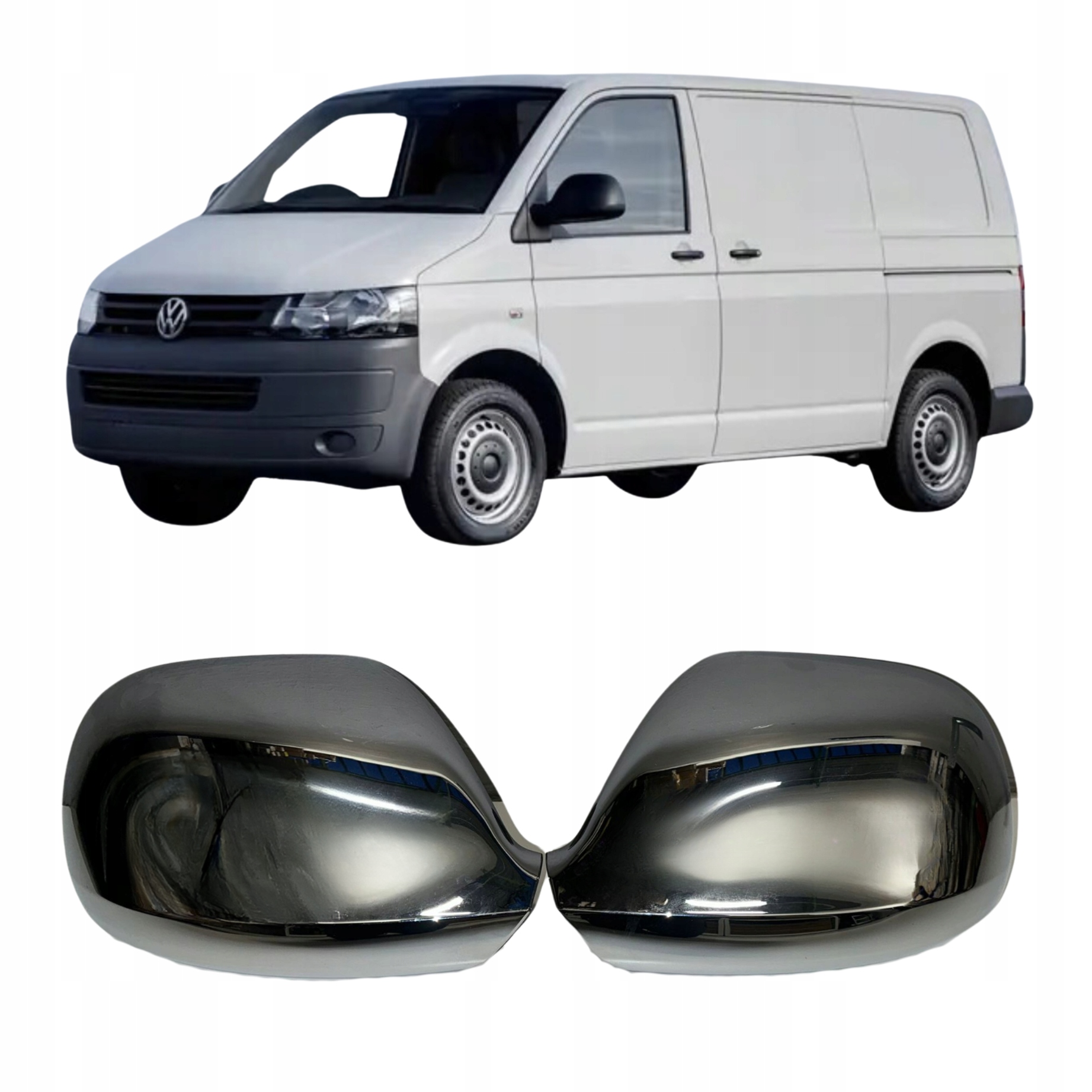 Krytky zrcátek Abs chromované Volkswagen T5 2010-2015
