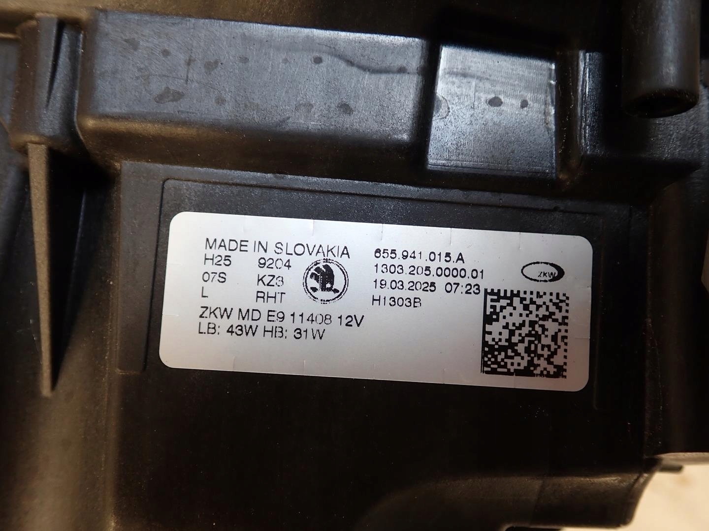 light front front left SKODA SCALA LIFT 2023- FULL LED 655941015A