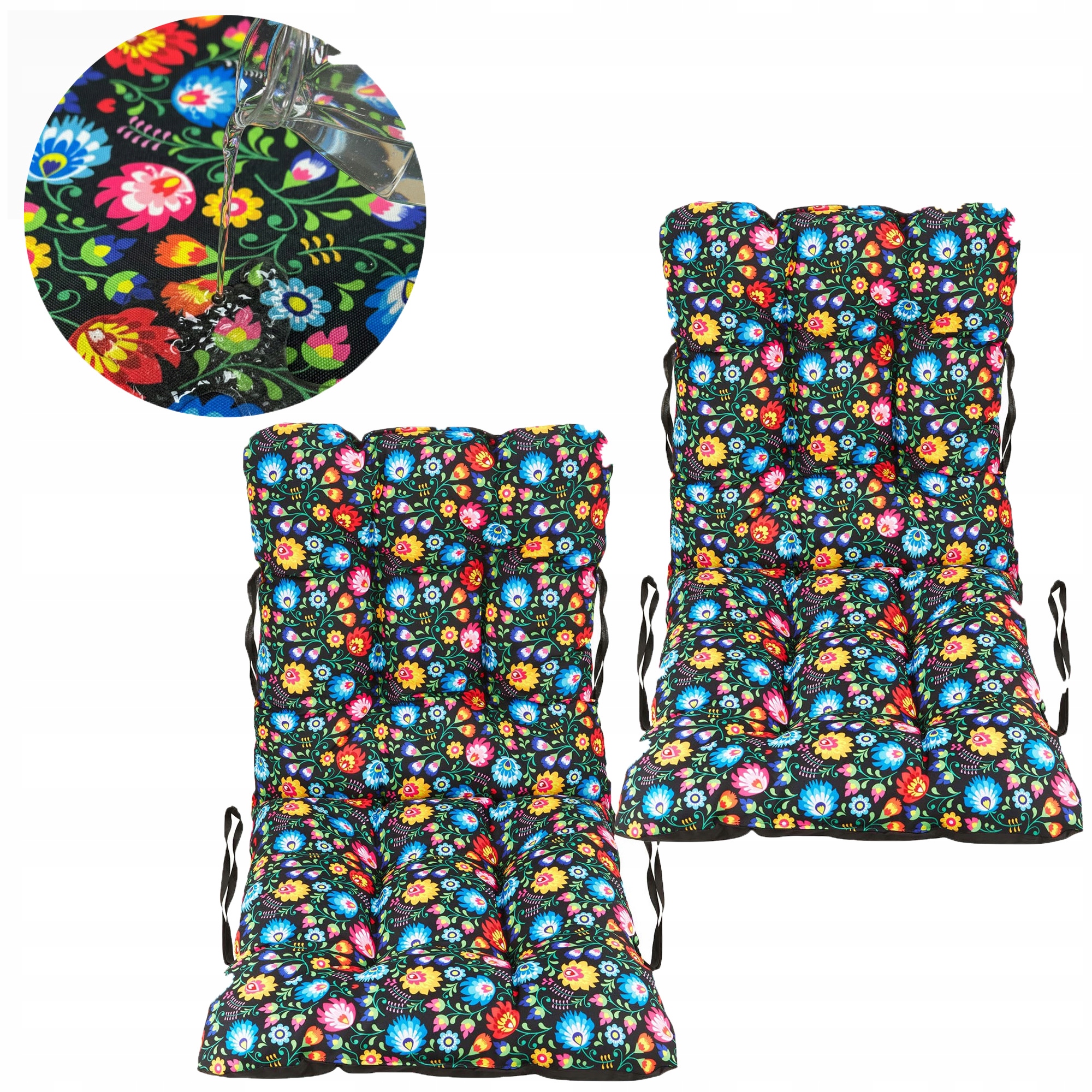 Set polštář voděodolná na zahradní židli lehátko 48x48x48 Folk 2ks