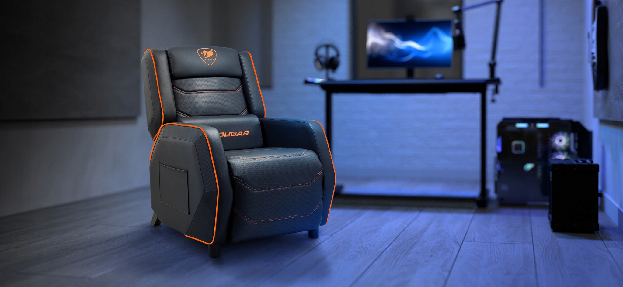 COUGAR Sofa Gamingowa Ranger S Royal, Czarno-Złota — 17
