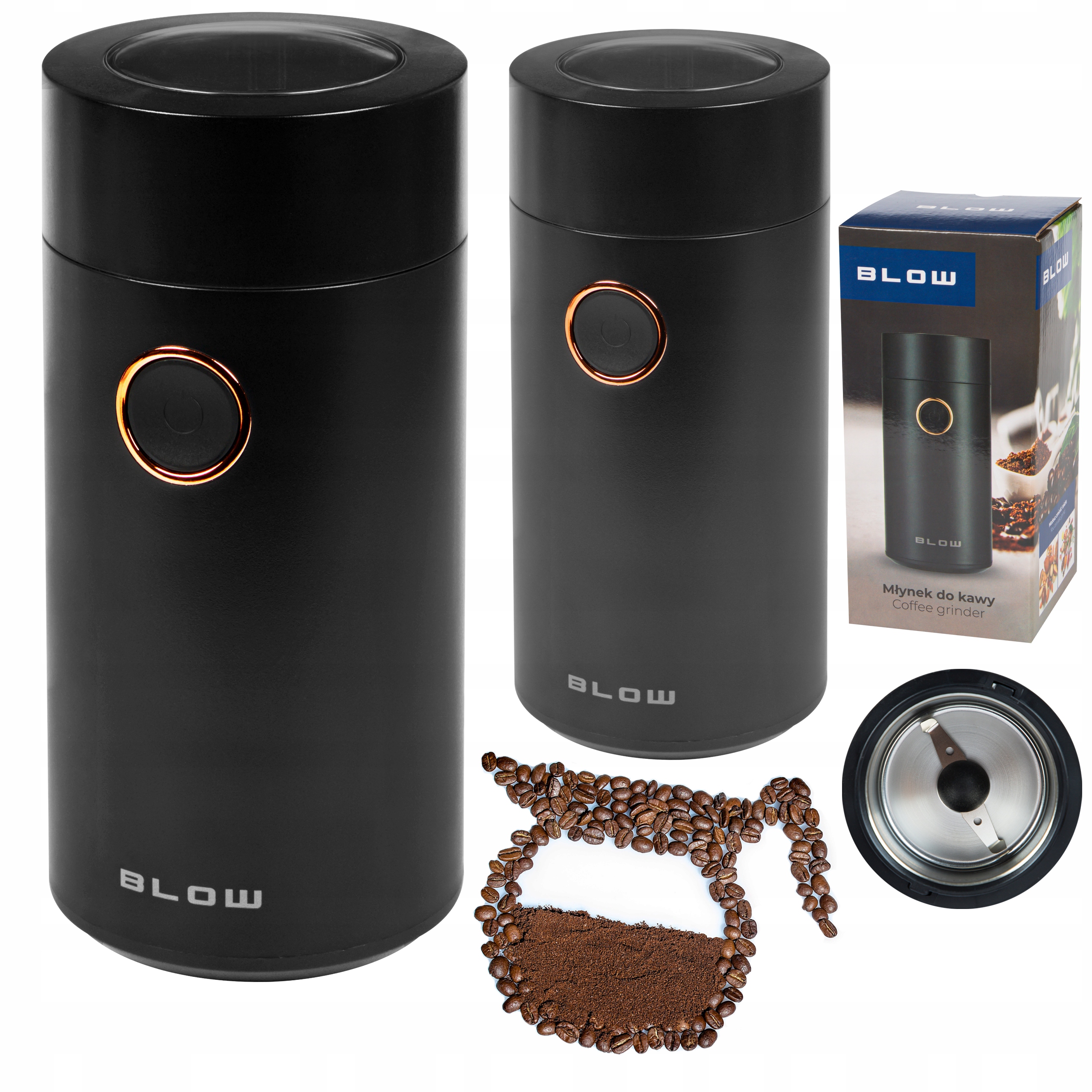 Mlýnek Na Kávu Pepř Cukru A Cukru Kov Elektrický Výkonný 160W 50g