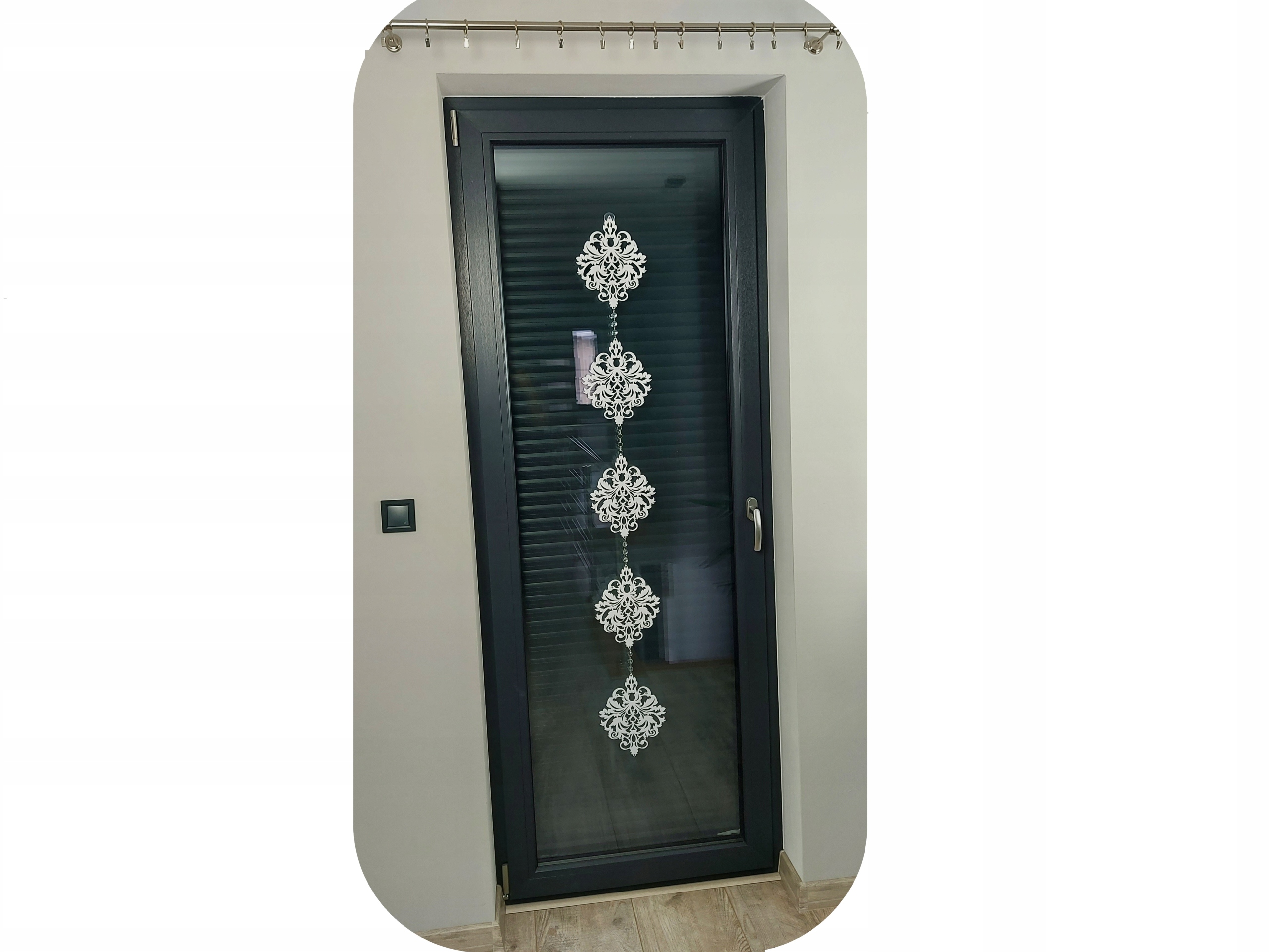 ZAWIESZKA AŻUROWA AŻUR OZDOBA GIRLANDA KRYSZTAŁ DEKOR OKNO BALKON 1