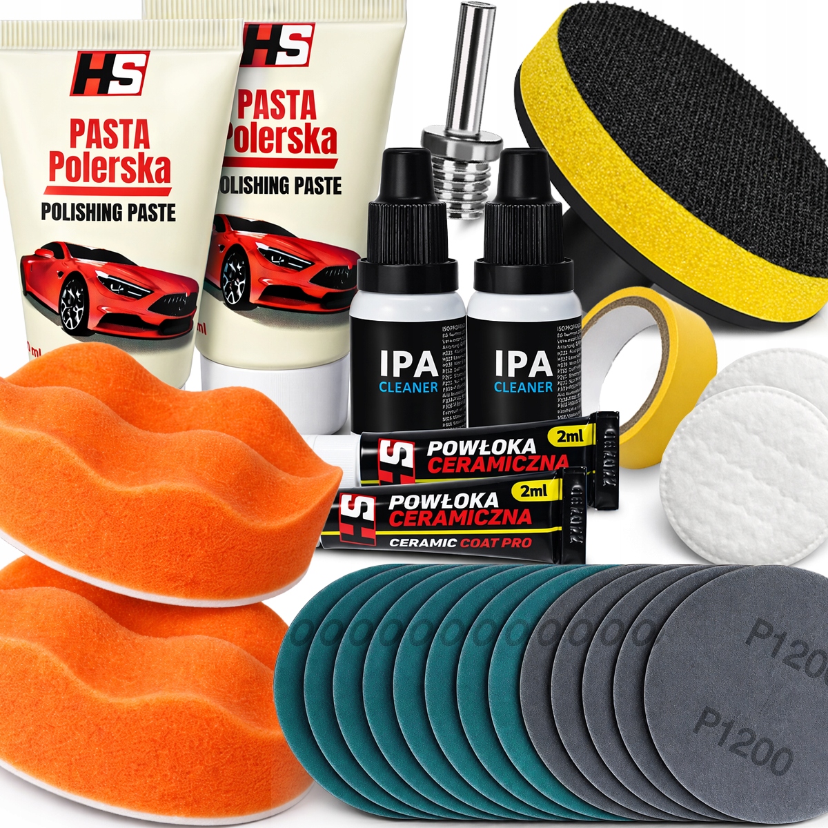 Hs Duży Zestaw Do Polerowania Renowacji Odbowy Lamp Reflektorów Ceramika
