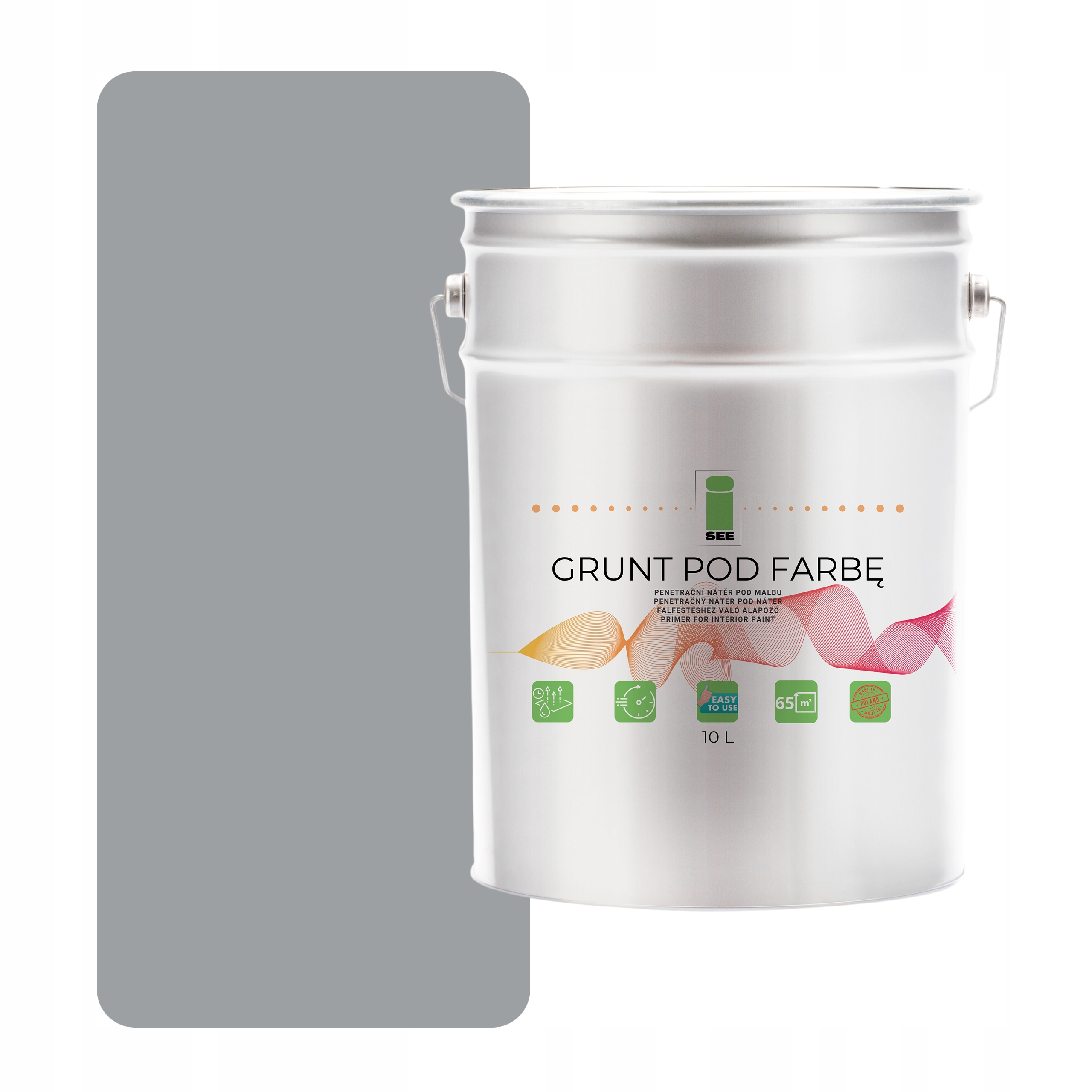 Podkladová Barva Silikonová Fasádní Šedá, Světlý Odstín Šedé 10 L