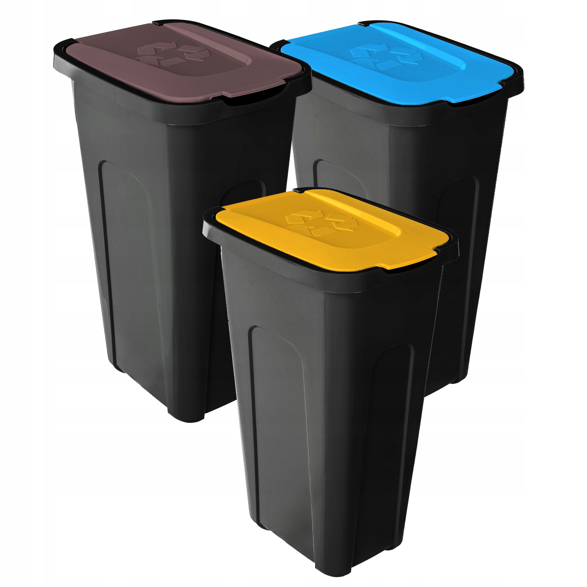 Levně Koše Na Odpadky 30 L Na Třídění Odpadkových Košů Sada 3 ks