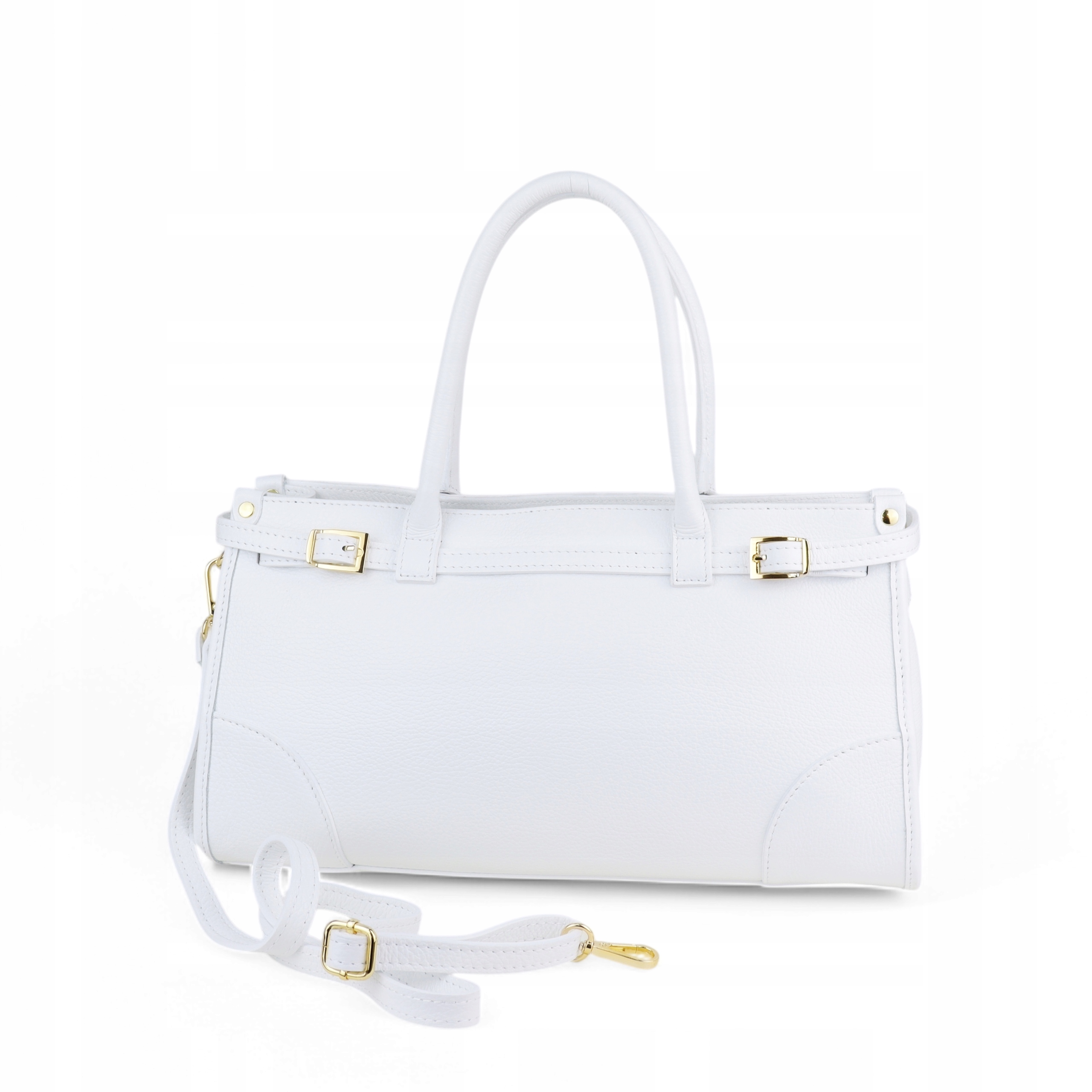 Dámská kabelka z přírodní kůže Landa-M Bílá