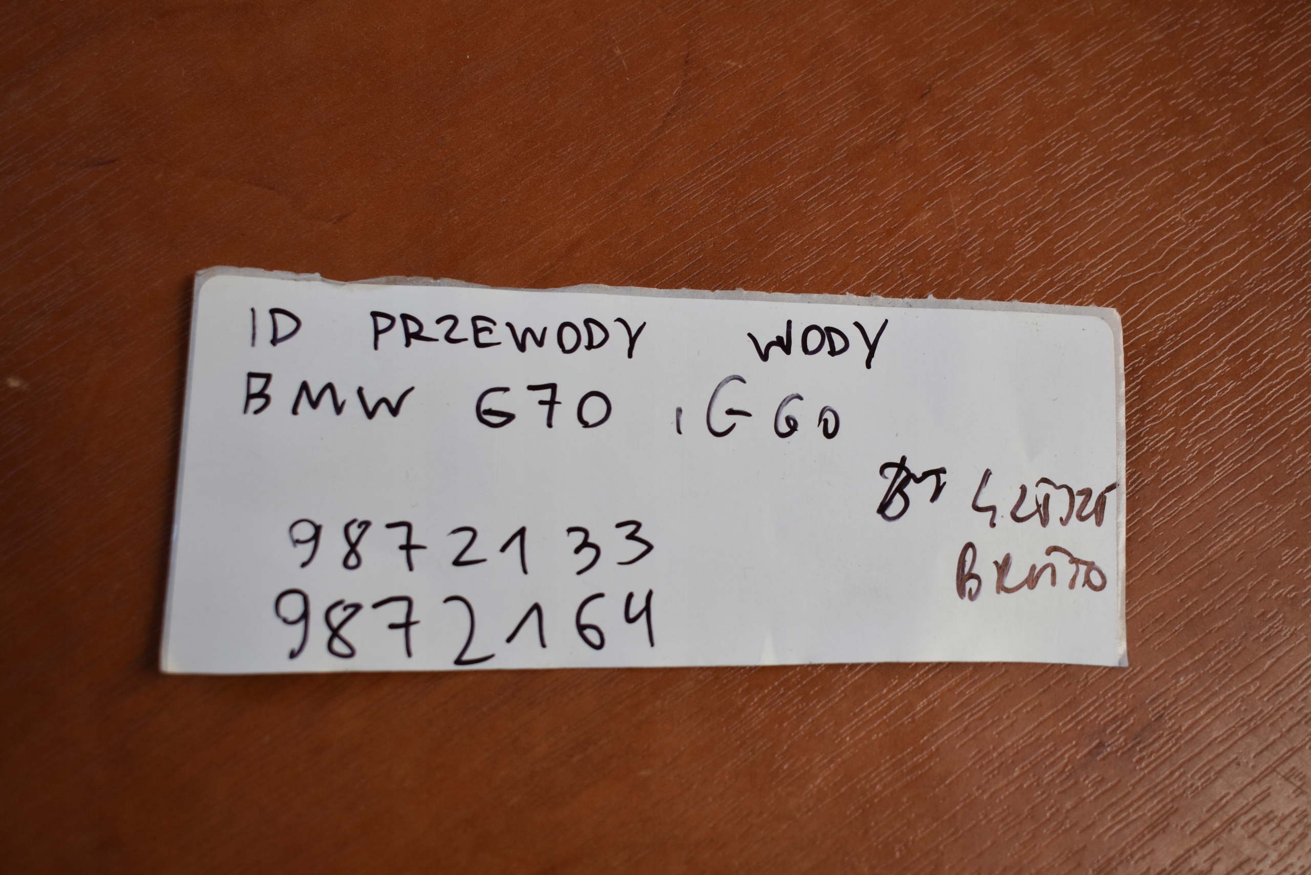 IDEALNE hadice vody BMW G70 G60 1