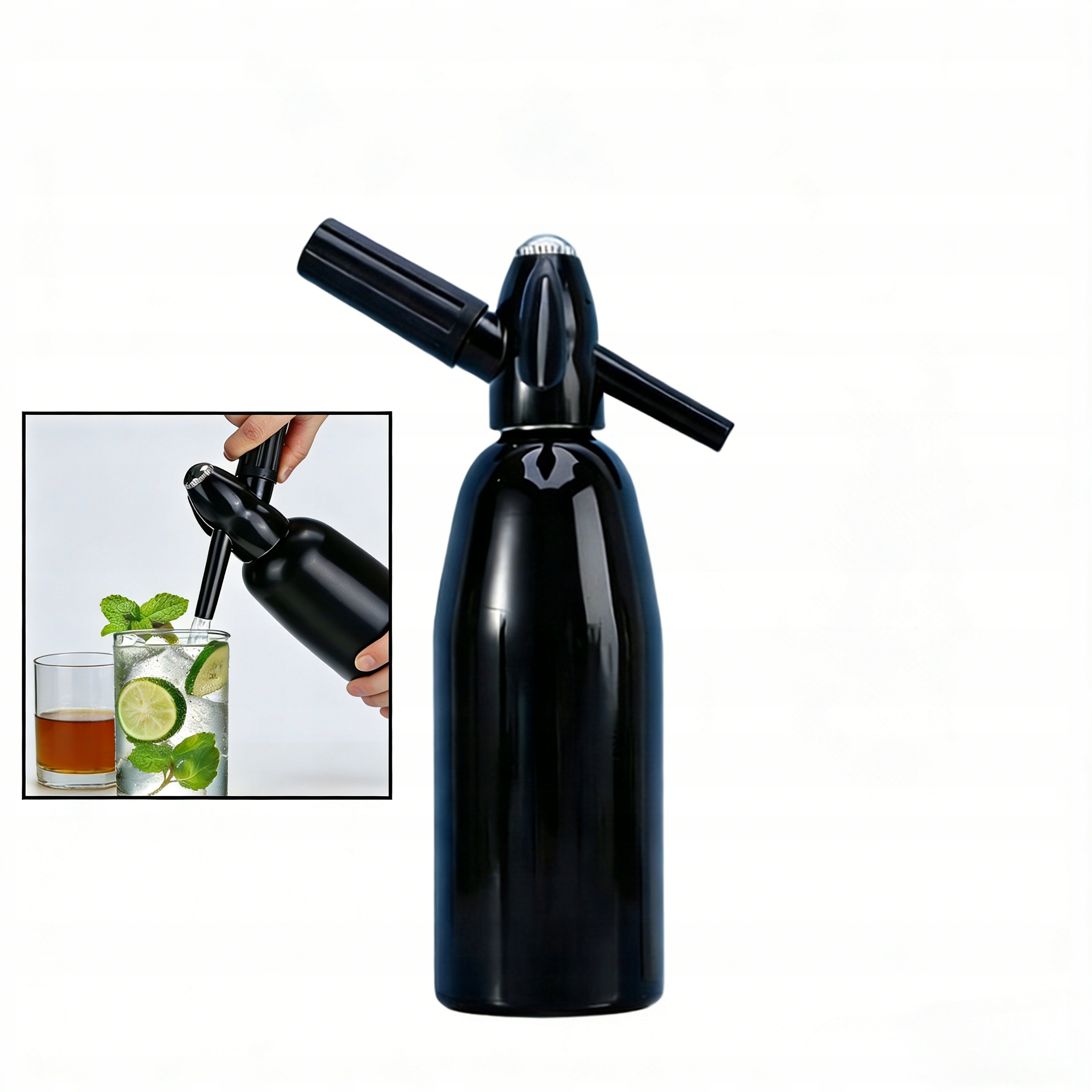 Domowy saturator syfonowy do wody sodowej, 1L