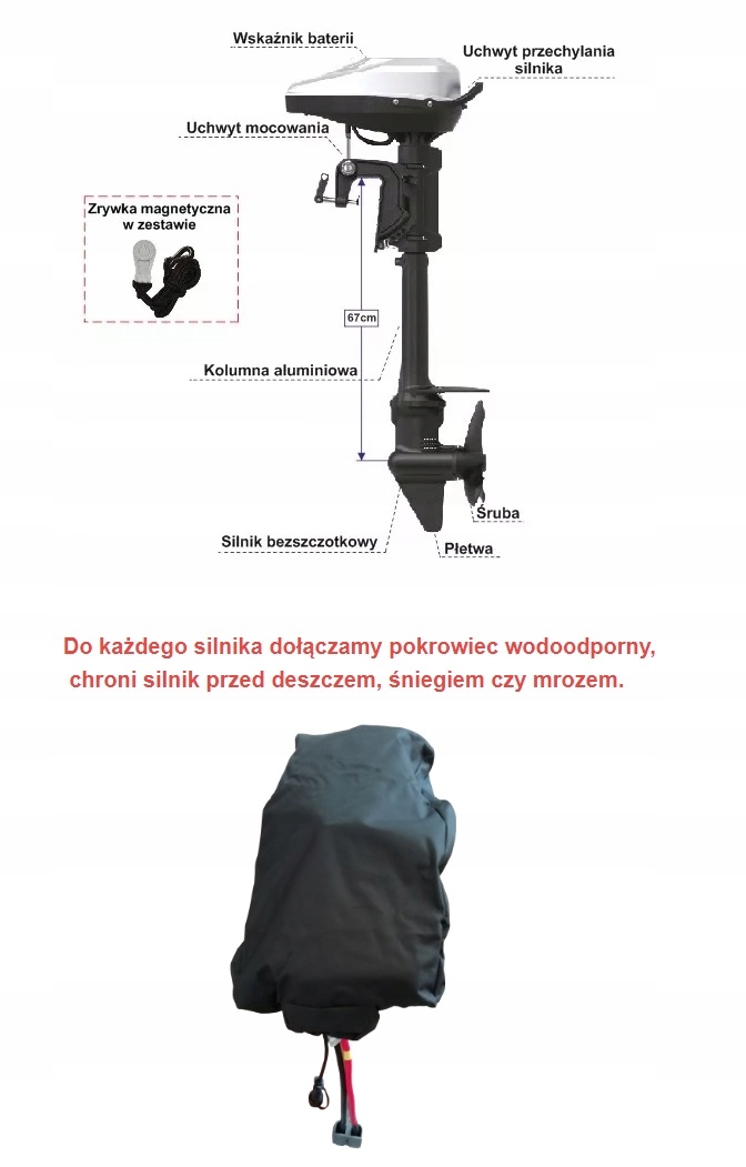 Silnik HasWing ARMADA 10.0 F 300 lbs 48V STEROCIĄG Model ARMADA 10.0 F 300 lbs 48V