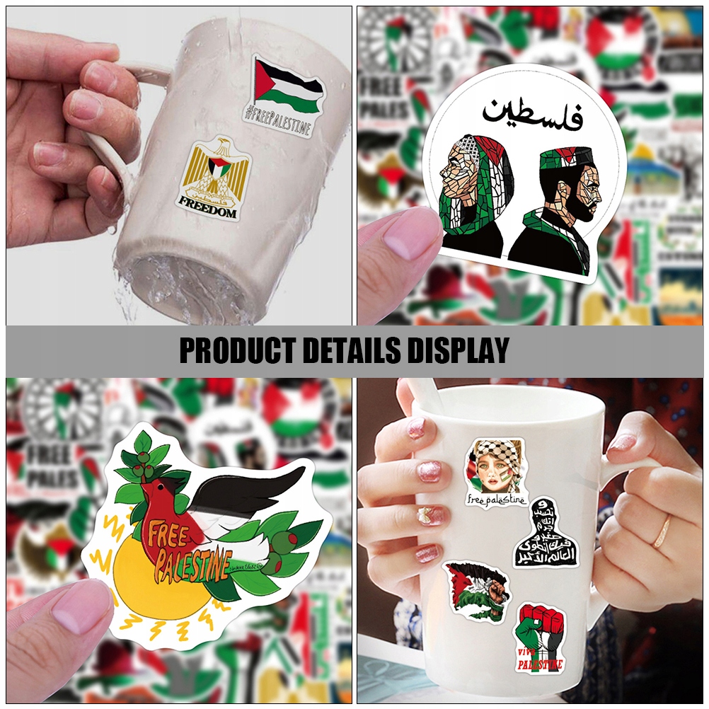 100 ARKUSZY NAKLEJEK Z KARTONAMI BEZPŁATNYCH DO PALESTYNY Marka bez marki