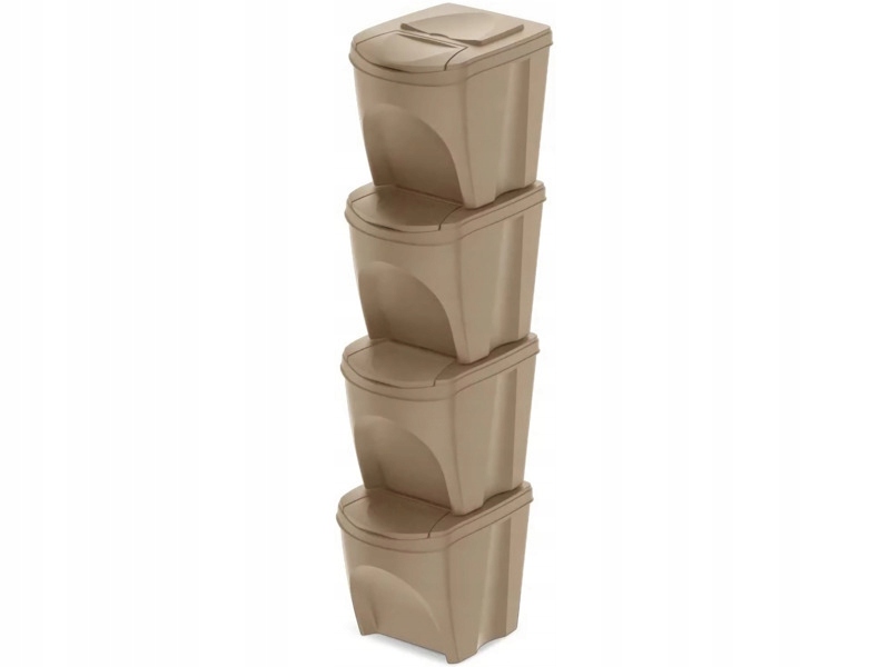 Kosz na śmieci Prosperplast Sortibox SET4 25L Beżowy